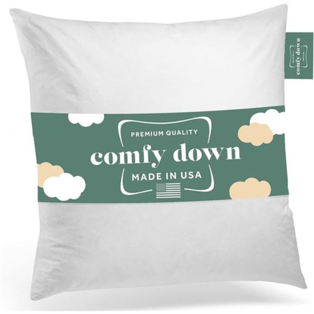 22X22 Decorative Throw Pillow Insert, Down and Feathers Fill, 100%